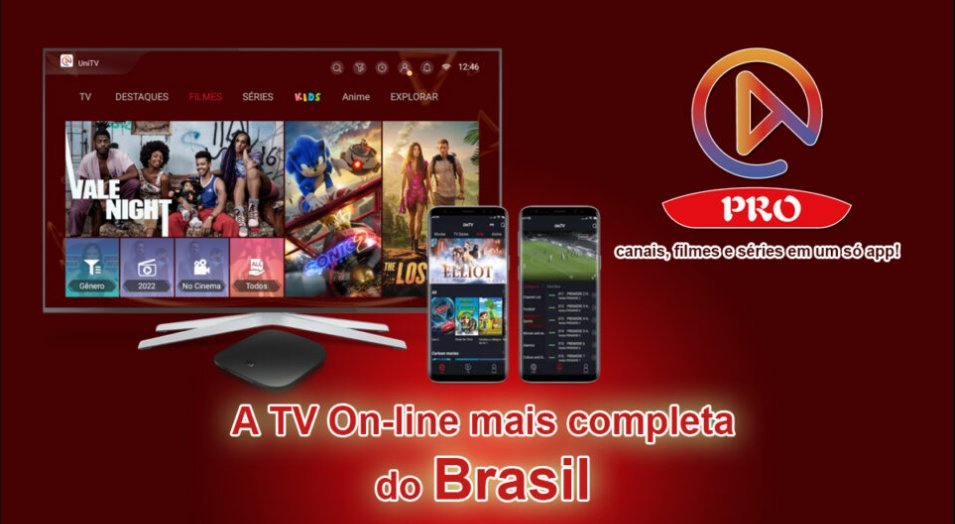 Recarga UniTV Interface e Aplicativo em Funcionamento